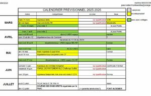 le calendrier des benjamins est dispo sur le site du paac